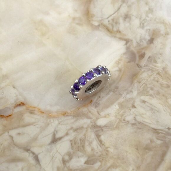 Michael Hill 925 Sterling Silver & Amethyst Charm Bead - Picture 3 of 6
